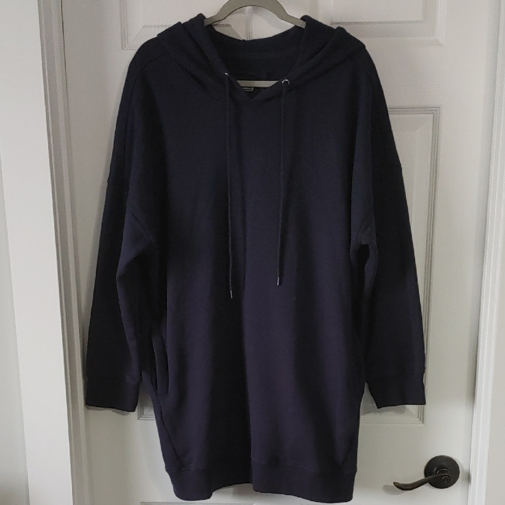 Oversized Hoodie Tunic Style Women's 1XL Casual Plus Size Soft & Comfy Like New - Picture 3 of 6